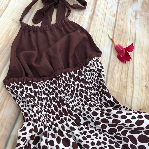 Guess giraffe 🦒 print halter dress cotton - Picture 6 of 6